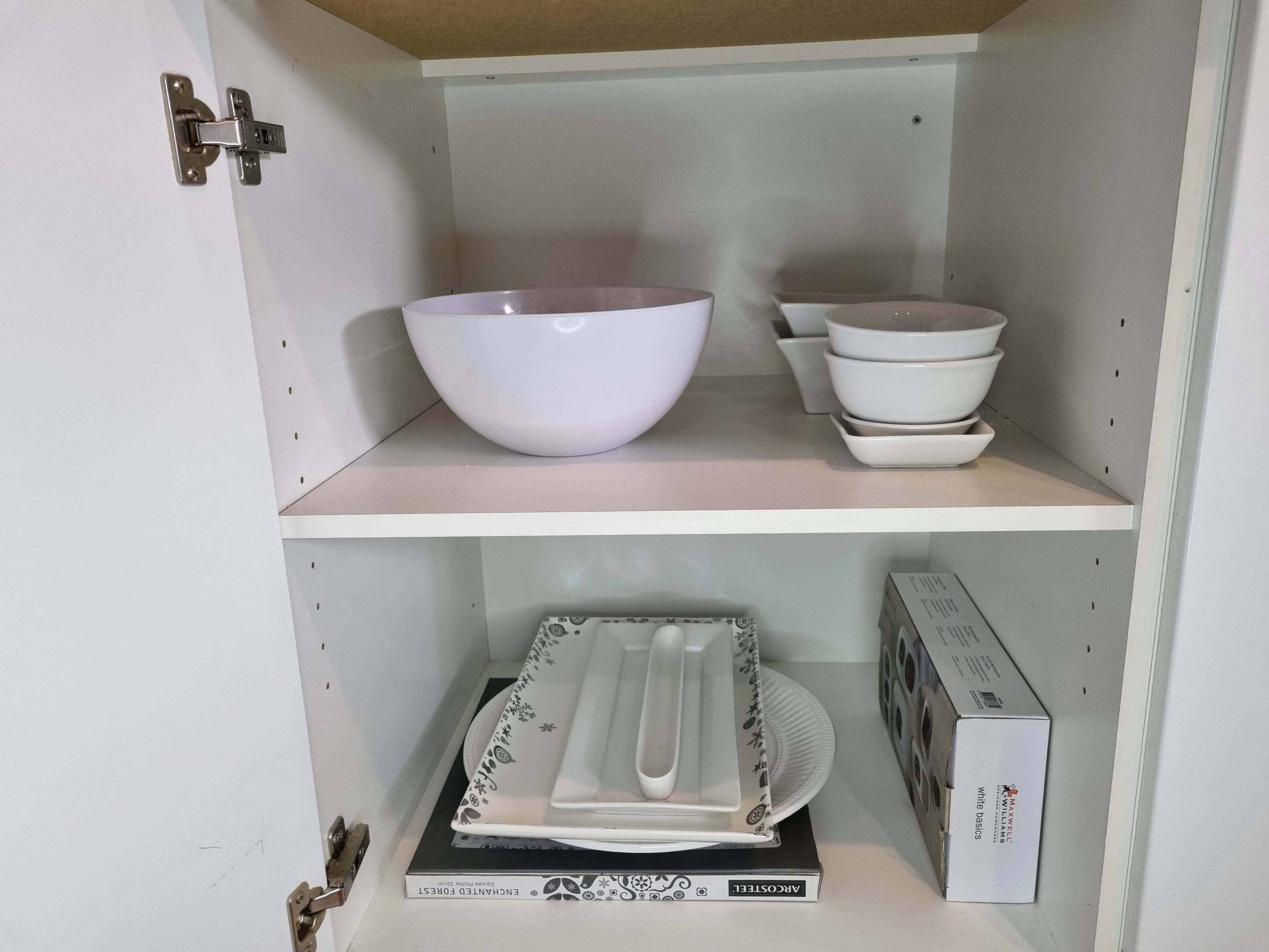 organising kitchen cupboards for renovation
